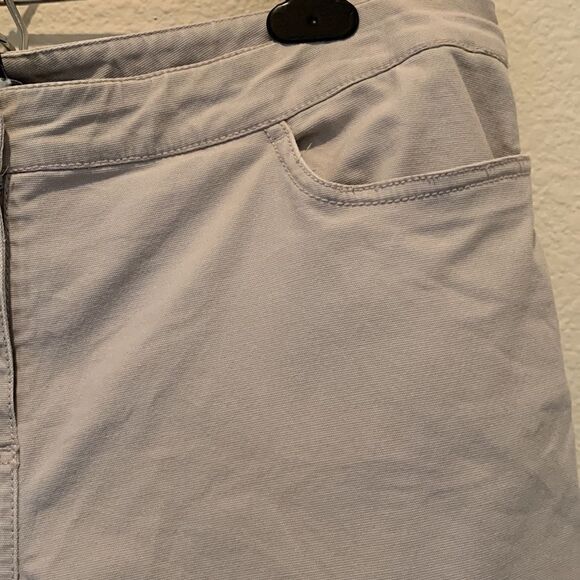 Eileen Fisher High Rise Khaki Wide Leg Dress Pant Trouser, Size Large - Picture 5 of 10